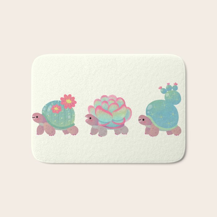 Cactus tortoise Bath Mat Gallery Image 1