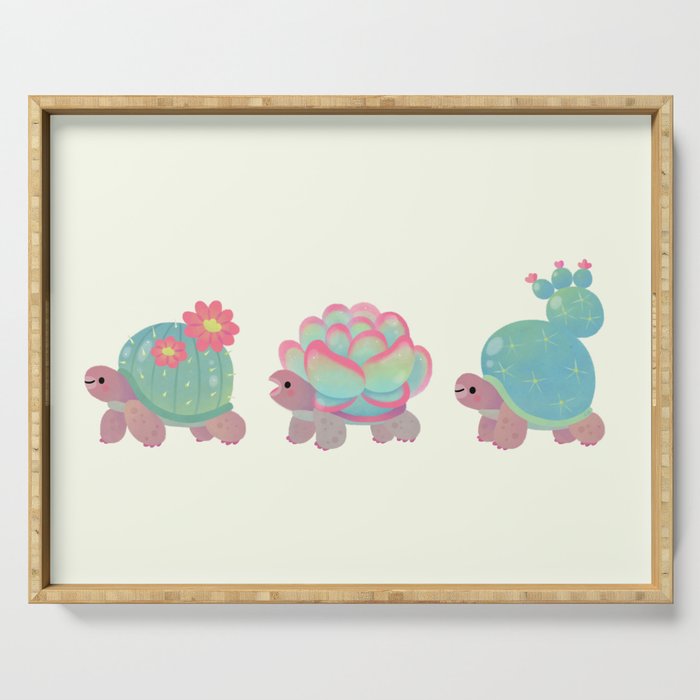 Cactus tortoise Serving Tray Gallery Image 1