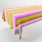 Classic Stripes XVIII - Y2K Pink and Green Tablecloth Gallery Image 1