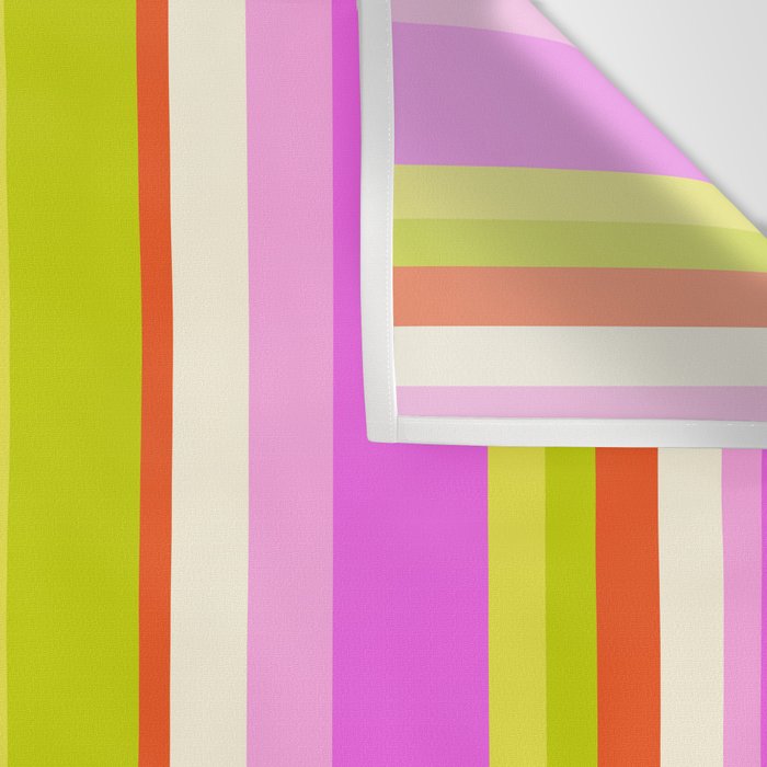 Classic Stripes XVIII - Y2K Pink and Green Wall Tapestry Gallery Image 3