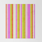 Classic Stripes XVIII - Y2K Pink and Green Throw Blanket Gallery Image 2