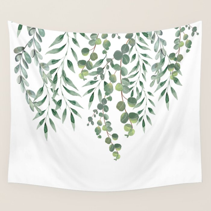 Eucalyptus Leaves  Wall Tapestry Gallery Image 1