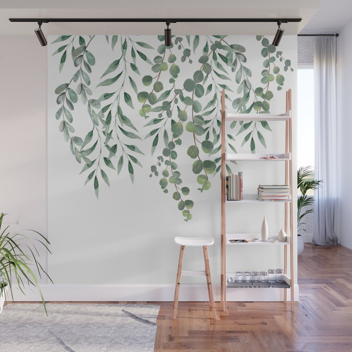 Eucalyptus Leaves  Wall Mural Gallery Image 1