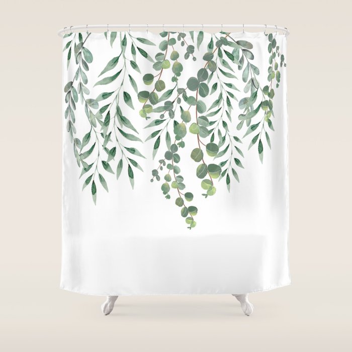 Eucalyptus Leaves  Shower Curtain Gallery Image 1