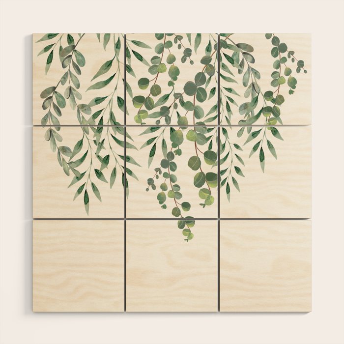 Eucalyptus Leaves  Wood Wall Art Gallery Image 1