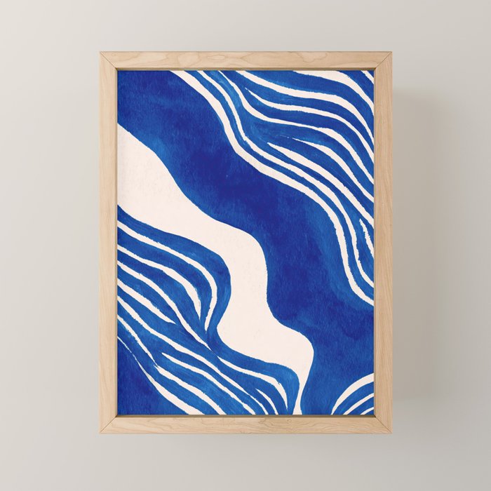 Indigo Flow Mini Art Print Gallery Image 1