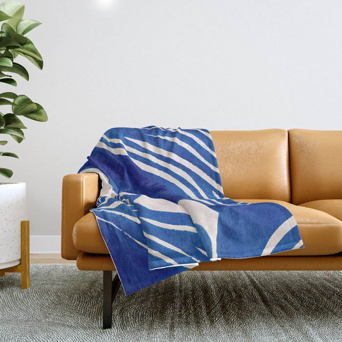 Indigo Flow Throw Blanket Gallery Image 1