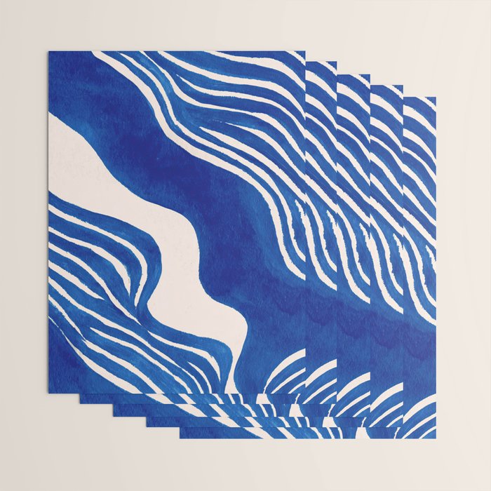 Indigo Flow Wrapping Paper Gallery Image 3