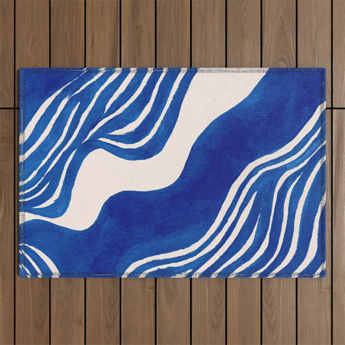 Indigo Flow Outdoor Rug Gallery Image 1