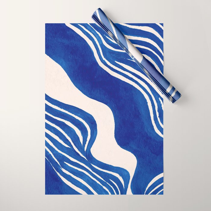 Indigo Flow Wrapping Paper Gallery Image 1