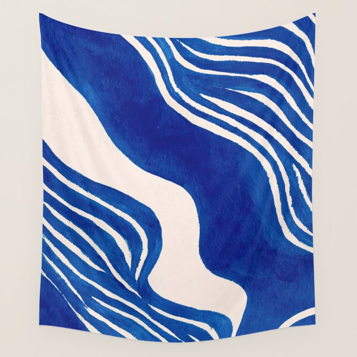 Indigo Flow Wall Tapestry Gallery Image 4