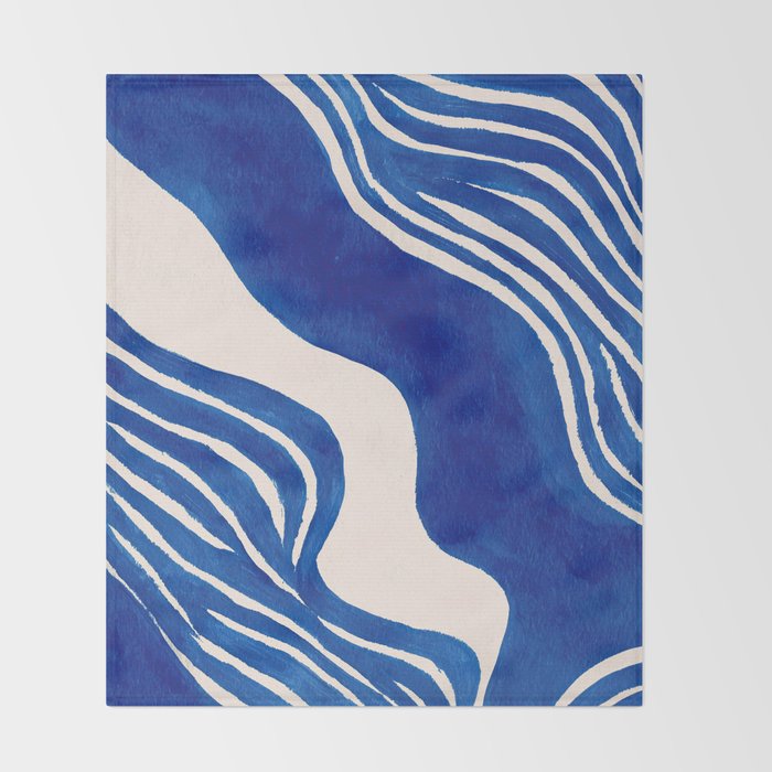Indigo Flow Throw Blanket Gallery Image 2