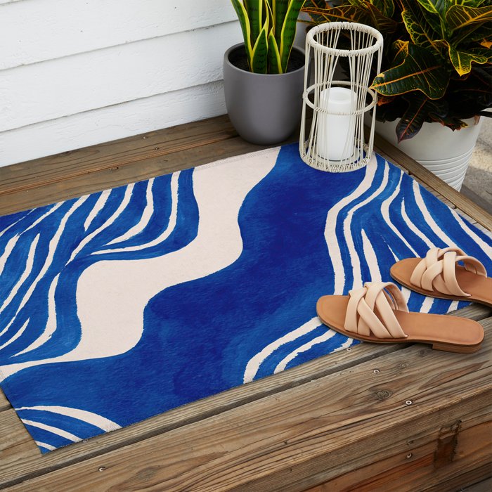 Indigo Flow Outdoor Rug Gallery Image 2