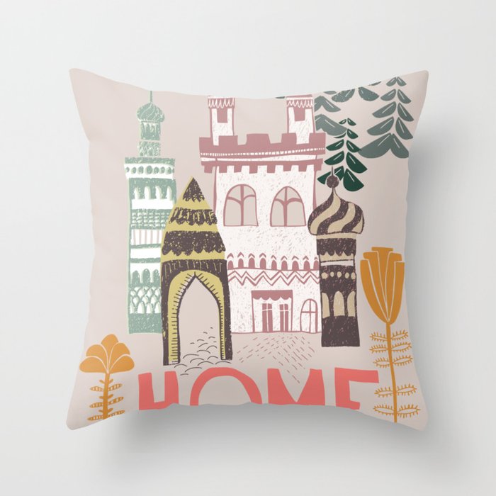 Block print Home Throw Pillow Gallery Image 6