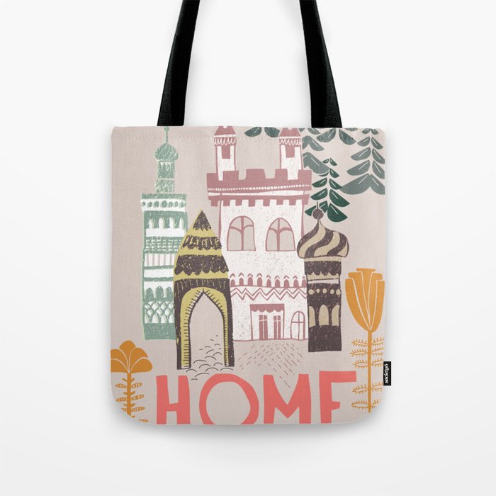 Block print Home Tote Bag Gallery Image 1