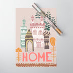 Block print Home Wrapping Paper Gallery Image 1
