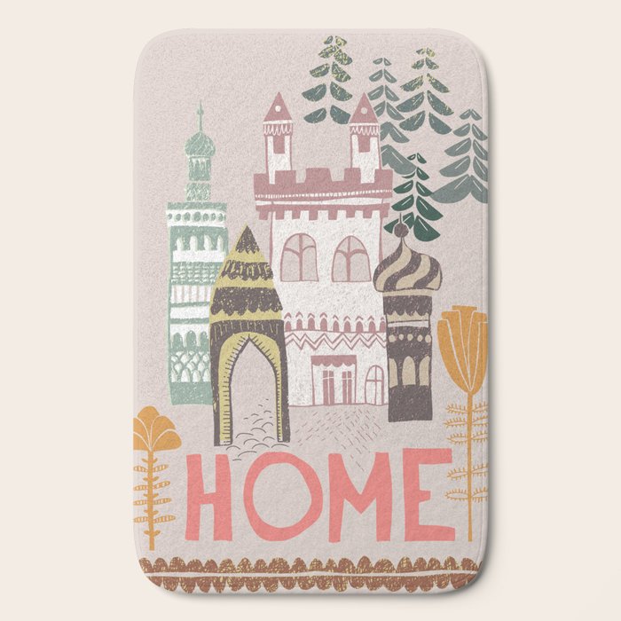 Block print Home Bath Mat Gallery Image 2
