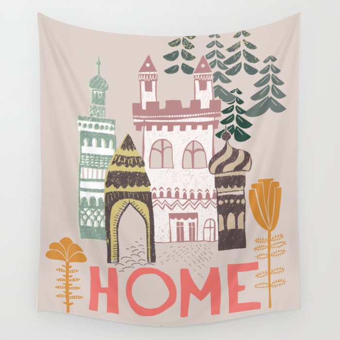 Block print Home Wall Tapestry Gallery Image 4