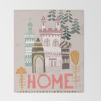 Block print Home Throw Blanket Gallery Image 2