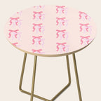 Striped Bows in Pinks Side Table Gallery Image 2