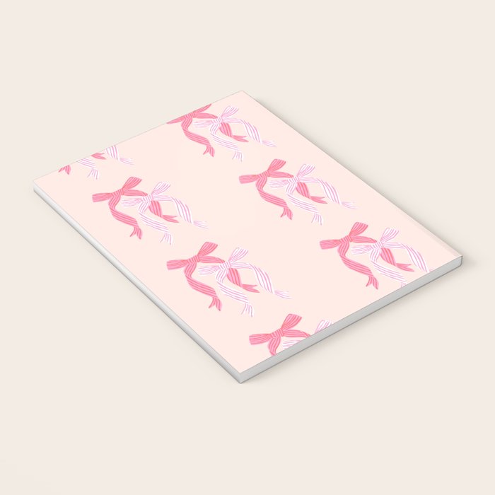 Striped Bows in Pinks Notebook Gallery Image 3
