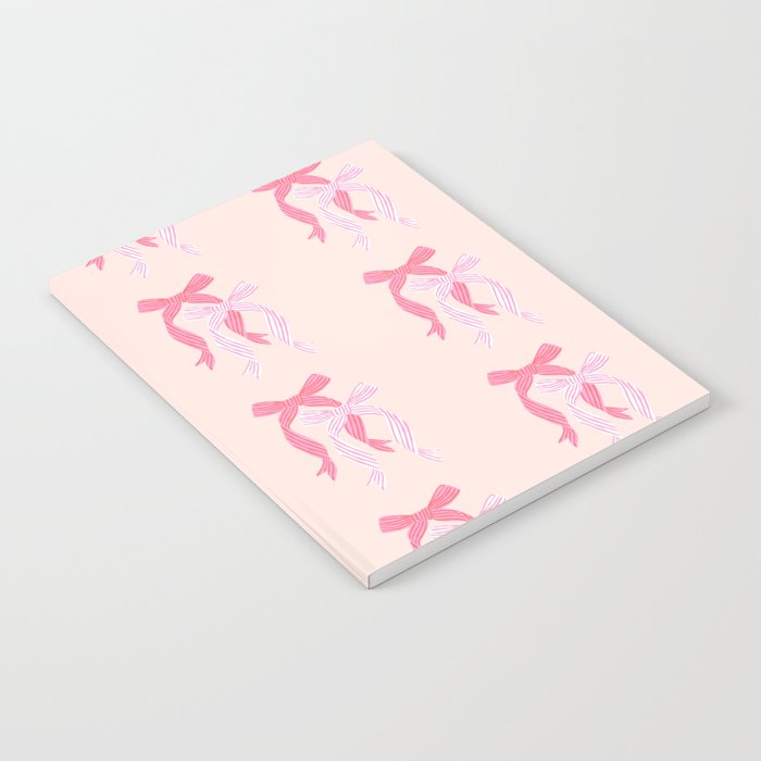 Striped Bows in Pinks Notebook Gallery Image 2