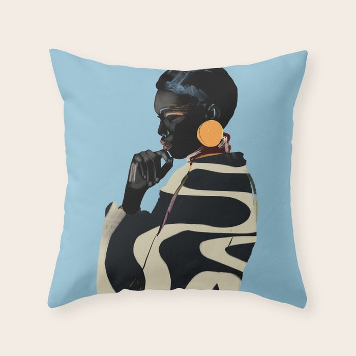 Girl Portrait 33 Throw Pillow Gallery Image 6