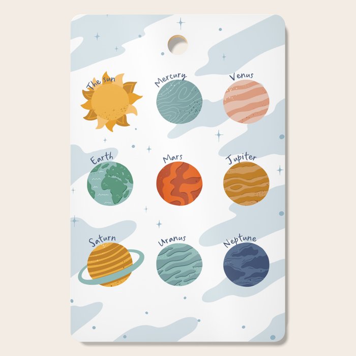Planets of The Solar System Cutting Board Gallery Image 1