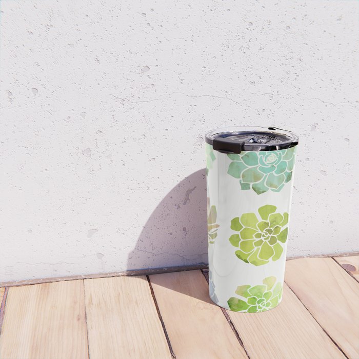 Spring Succulents Travel Mug Gallery Image 4