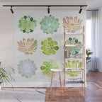 Spring Succulents Wall Mural Gallery Image 1