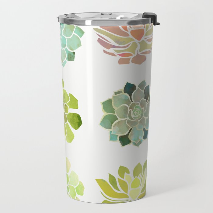 Spring Succulents Travel Mug Gallery Image 2
