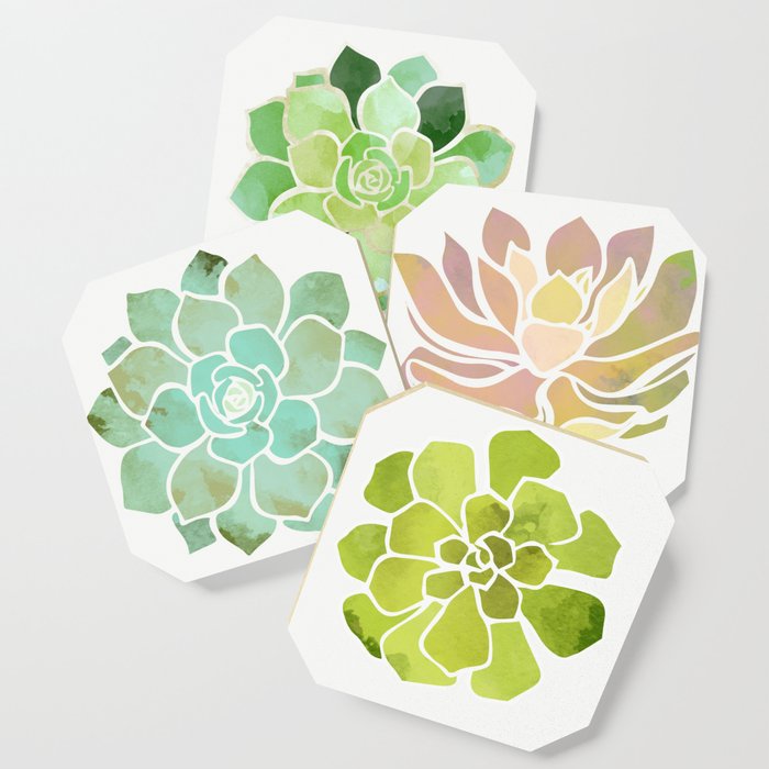 Spring Succulents Coaster Gallery Image 1