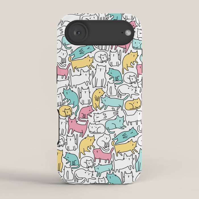 Cute kitties Cats pattern iPhone Case Gallery Image 2