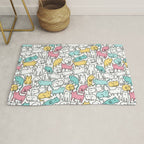 Cute kitties Cats pattern Rug Gallery Image 1