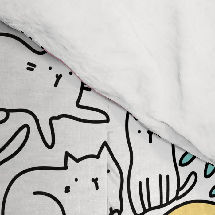 Cute kitties Cats pattern Comforter Gallery Image 4