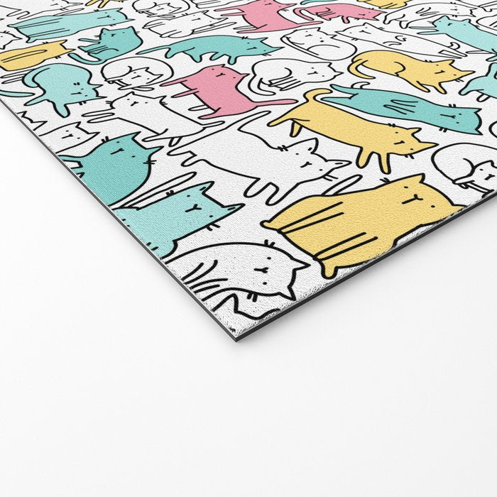 Cute kitties Cats pattern Welcome Mat Gallery Image 2