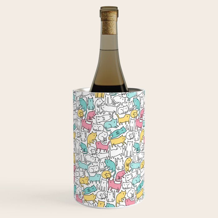 Cute kitties Cats pattern Wine Chiller Gallery Image 1