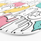Cute kitties Cats pattern Bath Mat Gallery Image 3