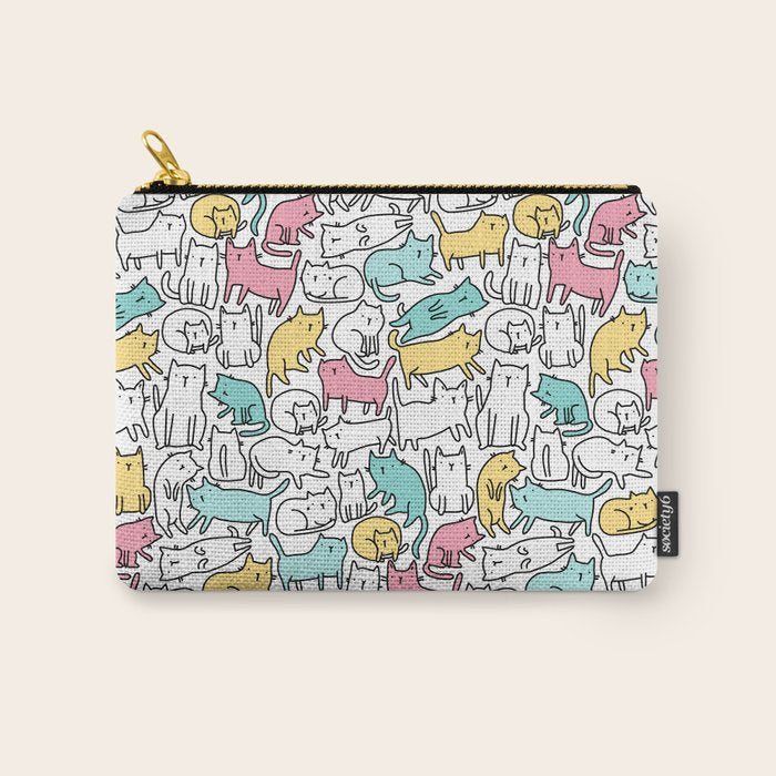 Cute kitties Cats pattern Carry All Pouch Gallery Image 1
