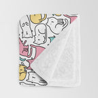 Cute kitties Cats pattern Throw Blanket Gallery Image 3
