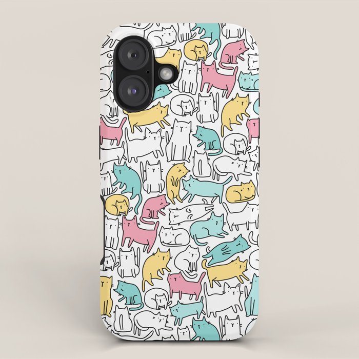 Cute kitties Cats pattern iPhone Case Gallery Image 1