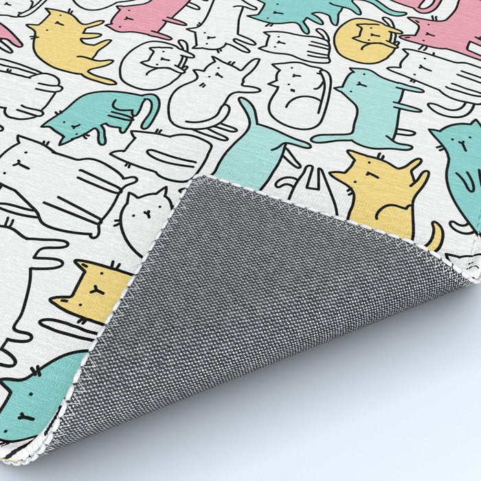 Cute kitties Cats pattern Rug Gallery Image 4