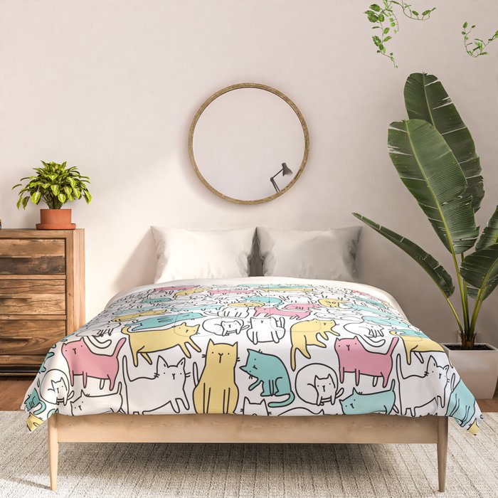 Cute kitties Cats pattern Comforter Gallery Image 3
