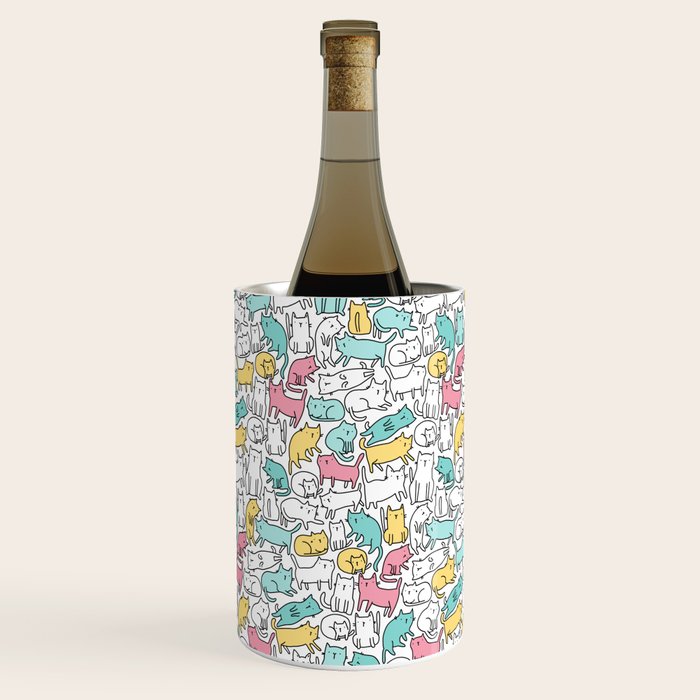 Cute kitties Cats pattern Wine Chiller Gallery Image 3