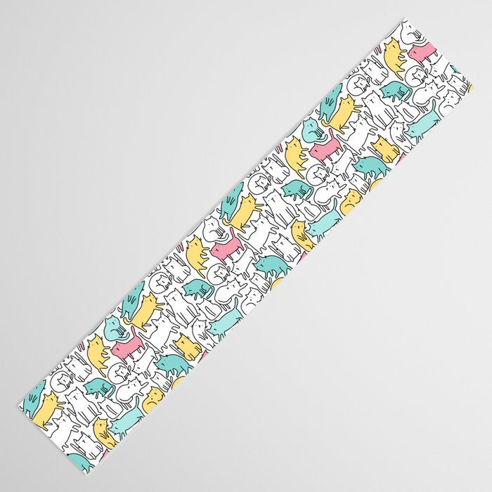 Cute kitties Cats pattern Table Runner Gallery Image 3