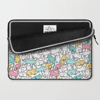 Cute kitties Cats pattern Laptop Sleeve Gallery Image 2