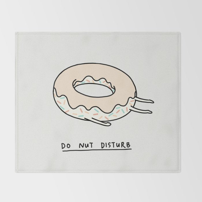 Donut Disturb Throw Blanket Gallery Image 2