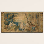 Antique 17th Century Mythological 'Diana and Her Nymphs' Tapestry Desk Mat Gallery Image 3