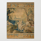 Antique 17th Century Mythological 'Diana and Her Nymphs' Tapestry Poster Gallery Image 4