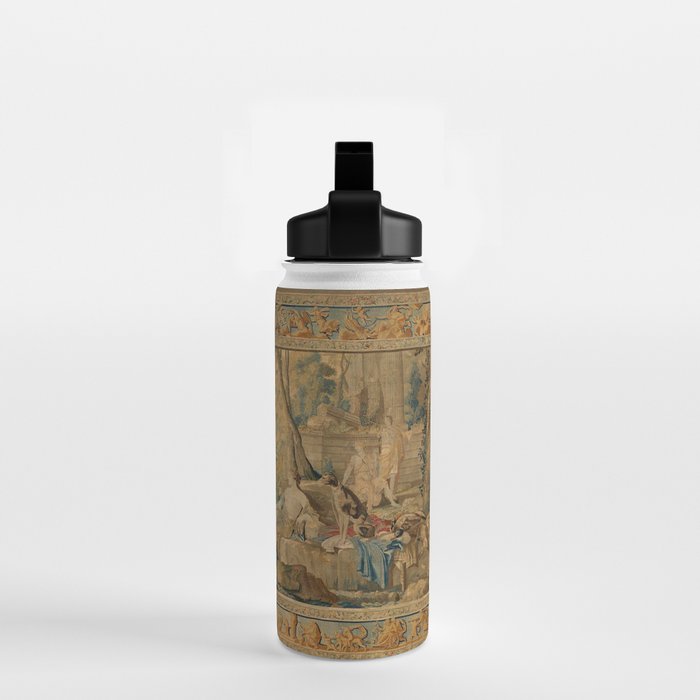 Antique 17th Century Mythological 'Diana and Her Nymphs' Tapestry Water Bottle Gallery Image 2